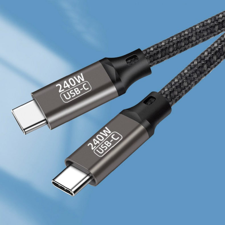 USB4 kabel NexaPlus 240W s metalnim USB-C konektorima - 1 m
