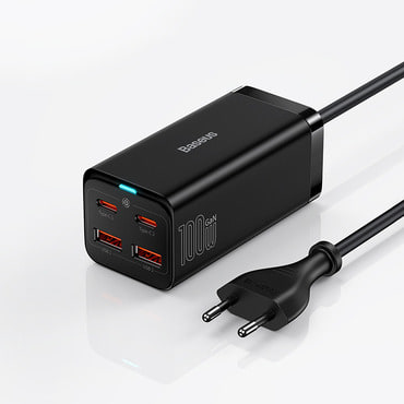 Zidni adapter za punjenje aseus "GAN3 Pro 100W" s USB-A i USB-C izlazima, te priloženim USB-C kablom - crni Zidni adapter za punjenje aseus "GAN3 Pro 100W" s USB-A i USB-C izlazima, te priloženim USB-C kablom - crni