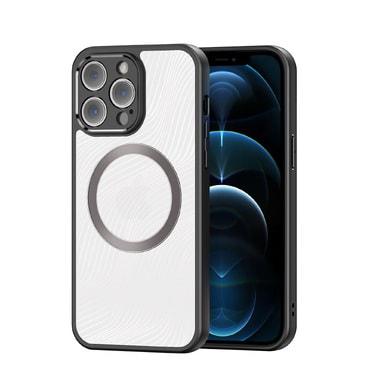 Premium maska "Aimo Mag" za iPhone 12 Pro s magnetom za bežično punjenje MagSafe - prozirna