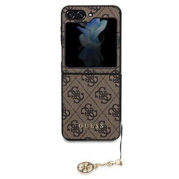 Originalna čvrsta TPU maska Guess "Charms" za Samsung Galaxy Z Flip 5 - brown