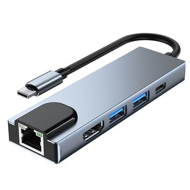 Multifunkcijski USB Hub Tech-Protect "Hubber" 6v1 s USB-C izlazom Multifunkcijski USB Hub Tech-Protect "Hubber" 6v1 s USB-C izlazom