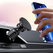 Vent Mag - Snažni magnetni držač za sve telefone + 2x metalna pločica - ash black