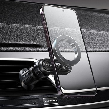 Snažni magnetni držač RingMag Pro + 2x metalna pločica - gunmetal