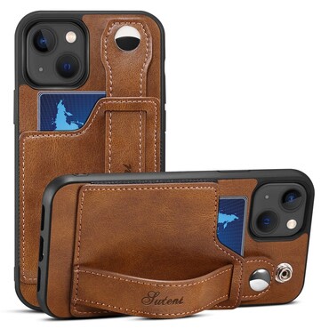 Najnovija maska "Suteni Urban" za iPhone 15:  Prestižni dizajn s veganskom kožom, priručnim remenom i cjelovitom zaštitom iPhona od oštećenja - dark brown