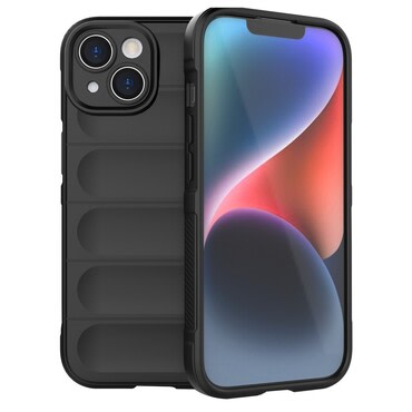 Robusna maska "Waves" za iPhone 15 Plus - crna