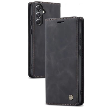 Torbica CaseMe MagFlip za Samsung Galaxy S23 FE s najvišom razinom zaštite i samostalnim magnetnim zatvaranjem - smooth black