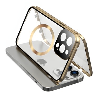 Magnetna Full-Body maska sa staklom "Stronghold MagLock" za iPhone 14 Plus - titanium gold Magnetna Full-Body maska sa staklom "Stronghold MagLock" za iPhone 14 Plus - titanium gold