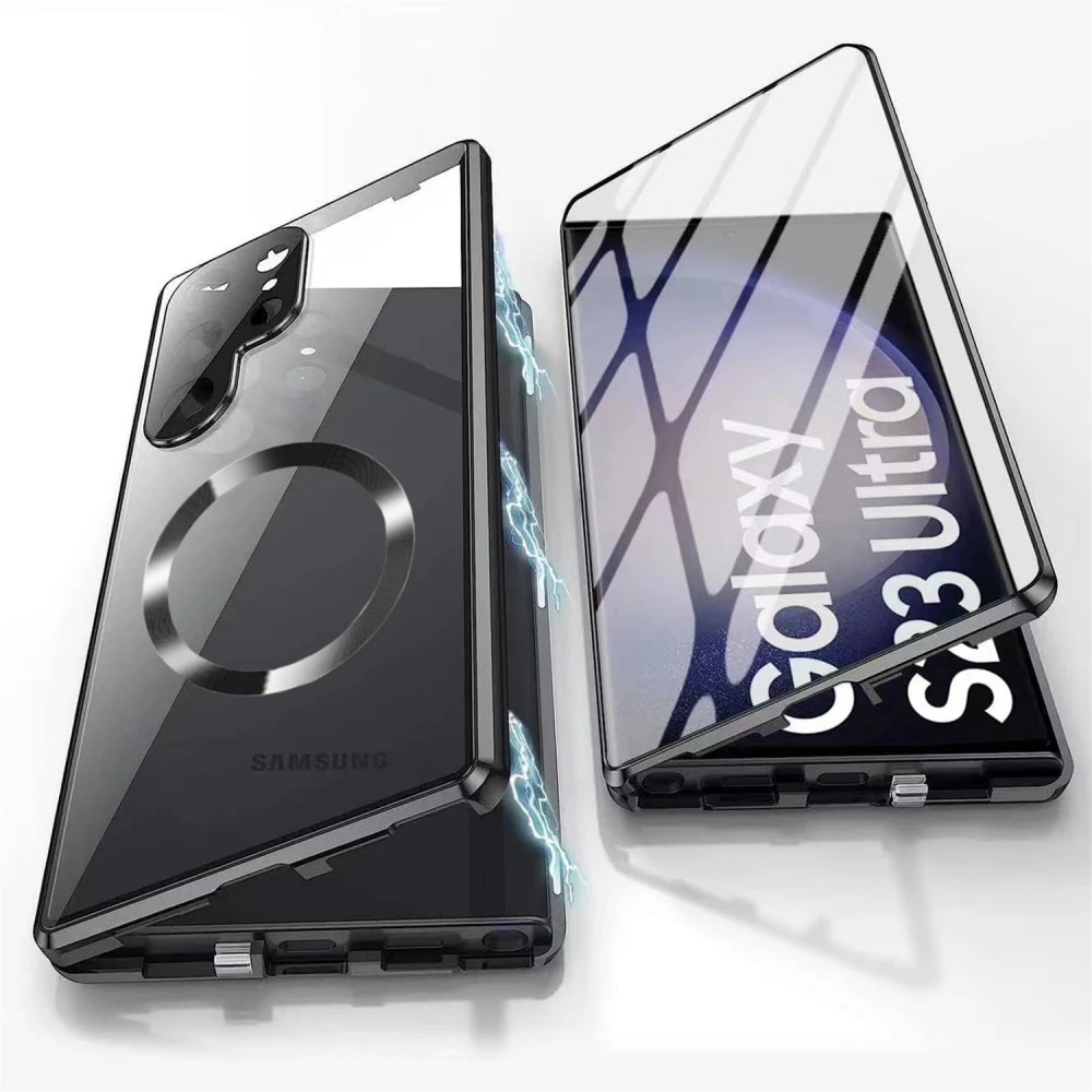 Magnetna Full-Body maska sa staklom "Stronghold MagLock" za Samsung S23 Plus - titanium black