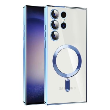 Hibridna maska MagShield sa zaštitom zadnje kamere i 2 Magneta MagSafe za Samsung Galaxy S23 Ultra - metallic blue