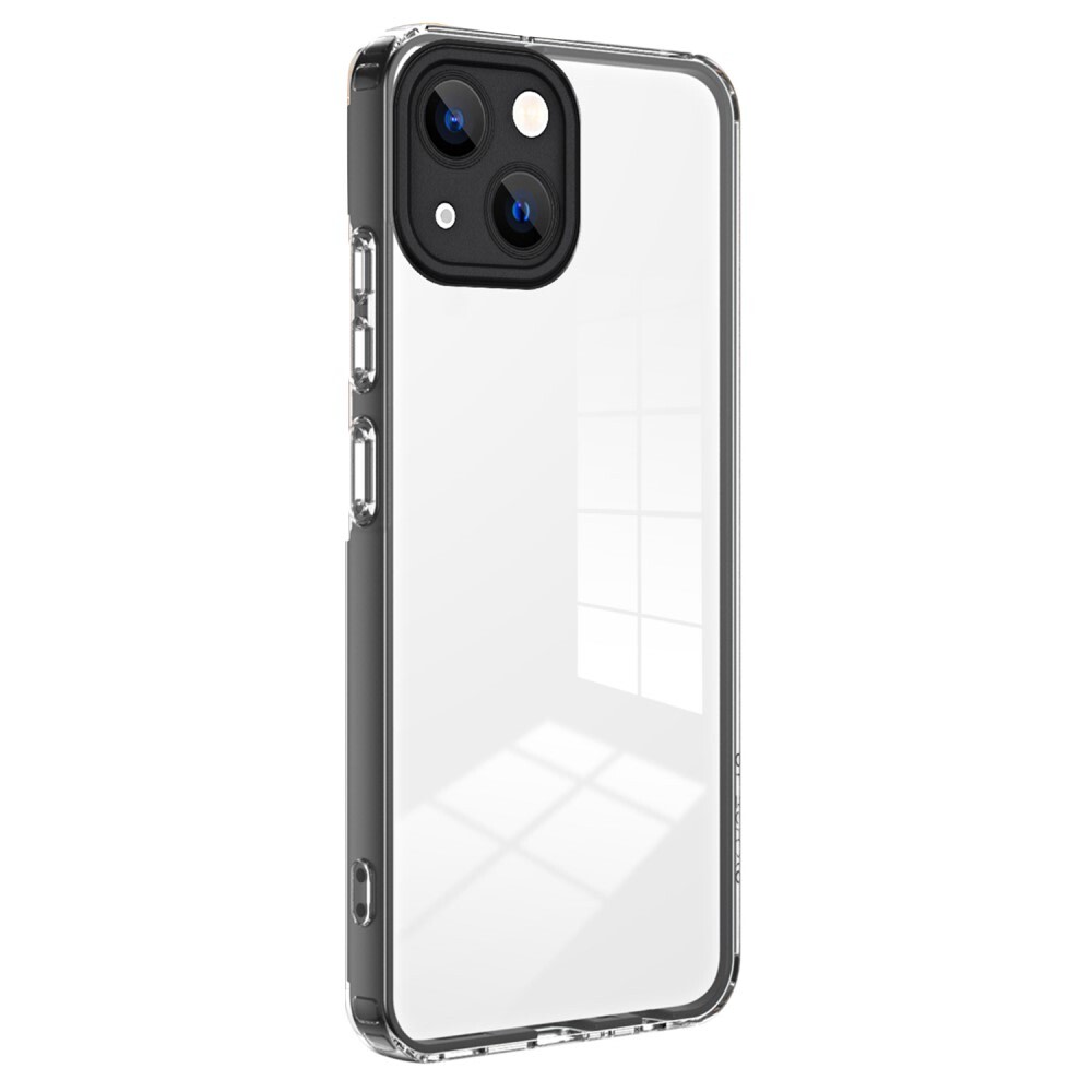 Hibridna maska "Crystal Bumper" s ugrađenom zaštitom zadnje kamere za iPhone 13 - metallic black