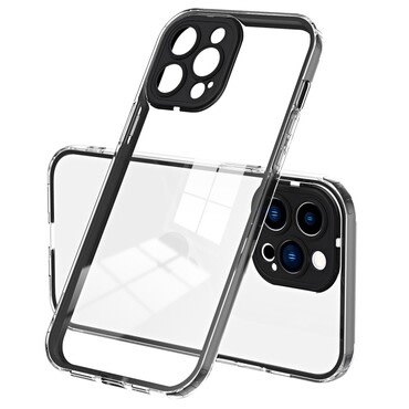 Hibridna maska "Crystal Bumper" s ugrađenom zaštitom zadnje kamere za iPhone 13 Pro - metallic black