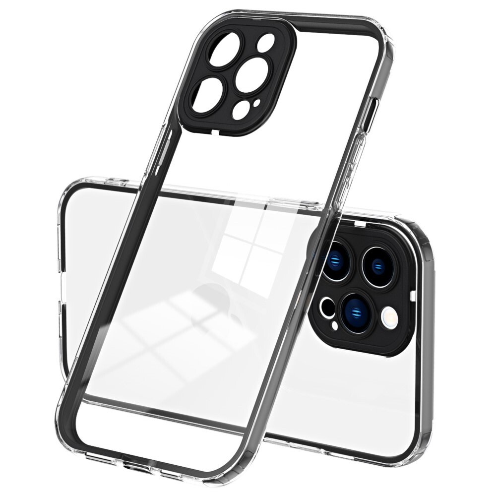 Hibridna maska "Crystal Bumper" s ugrađenom zaštitom zadnje kamere za iPhone 13 Pro Max - metallic black