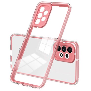 Hibridna maska "Crystal Bumper" s ugrađenom zaštitom zadnje kamere za Samsung Galaxy A33 5G - metallic pink