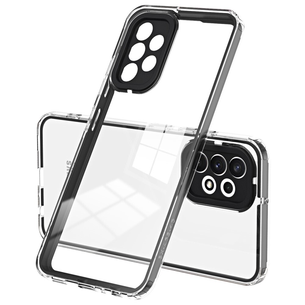 Hibridna maska "Crystal Bumper" s ugrađenom zaštitom zadnje kamere za Samsung Galaxy A52 / Galaxy A52 5G / Galaxy A52s 5G - metallic black
