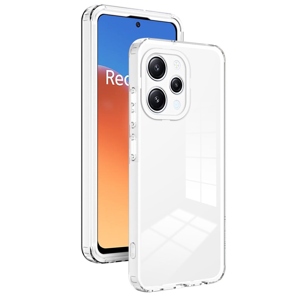 Hibridna maska "Crystal Bumper" s ugrađenom zaštitom zadnje kamere za Xiaomi Redmi 12 5G - metallic white