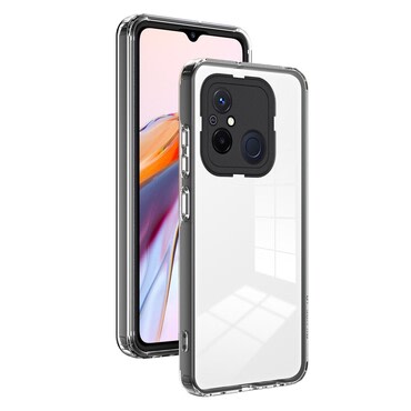 Hibridna maska "Crystal Bumper" s ugrađenom zaštitom zadnje kamere za Xiaomi Redmi 12C - metallic black