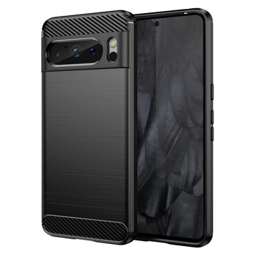 TPU gel maska "Brushed Carbon" za Google Pixel 8 Pro - crna