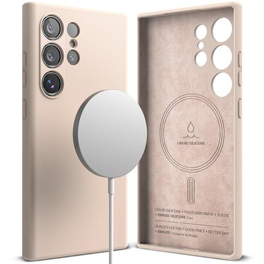 Maska Ringke "Silicone Magnetic" za Samsung Galaxy S24 Ultra - pink sand