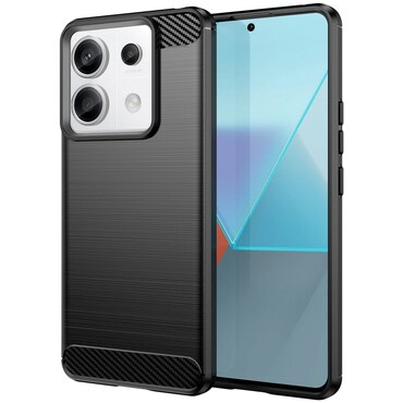 TPU gel maska "Brushed Carbon" za Xiaomi Redmi Note 13 Pro 5G / Poco X6 - crna