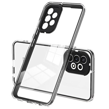 Hibridna maska "Crystal Bumper" s ugrađenom zaštitom zadnje kamere za Samsung Galaxy A13 - metallic black