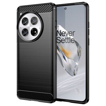TPU gel maska "Brushed Carbon" za OnePlus 12 - crna TPU gel maska "Brushed Carbon" za OnePlus 12 - crna