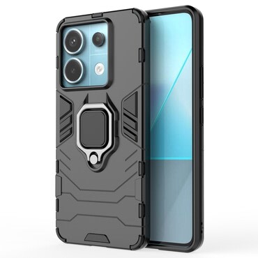 Robusna maska "Impact X Ring" za Xiaomi Redmi Note 13 Pro 5G / Poco X6 - crna