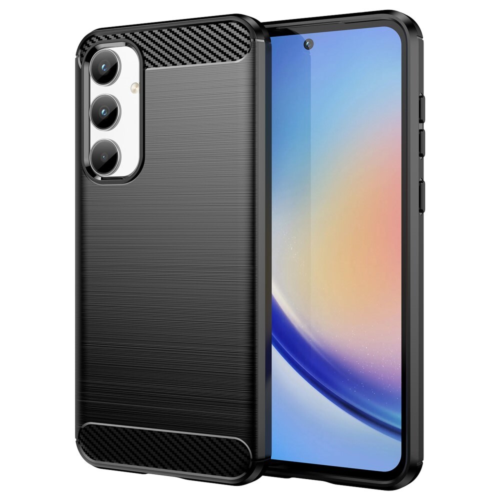 TPU gel maska "Brushed Carbon" za Samsung Galaxy A35 - crna