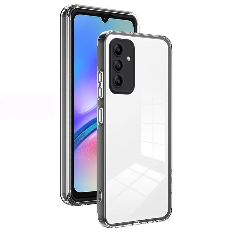 Hibridna maska "Crystal Bumper" s ugrađenom zaštitom zadnje kamere za Samsung Galaxy A55 - metallic black