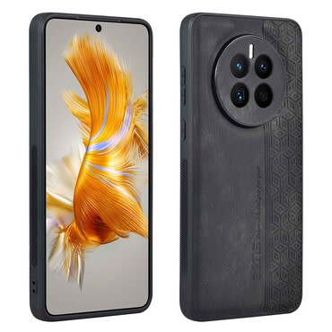 Premium maska Cube Leather za Huawei Mate 50 sa ugrađenom zaštitom za stražnju kameru - graphite black