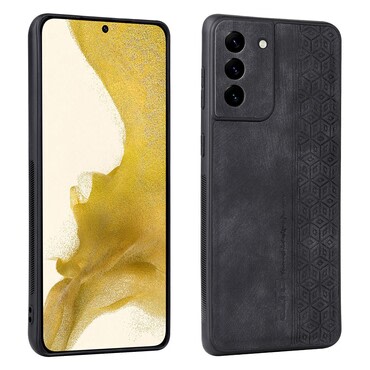 Premium maska Cube Leather za Samsung Galaxy S21 Plus sa ugrađenom zaštitom za stražnju kameru - graphite black
