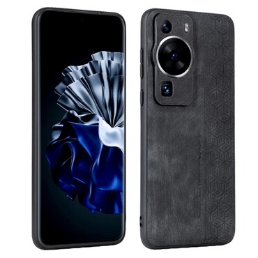 Premium maska Cube Leather za Huawei P60 / Huawei P60 Pro sa ugrađenom zaštitom za stražnju kameru - graphite black
