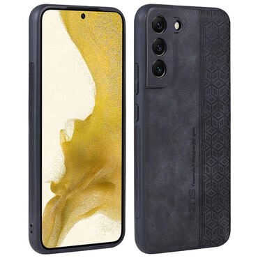 Premium maska Cube Leather za Samsung Galaxy S22 Plus sa ugrađenom zaštitom za stražnju kameru - graphite black