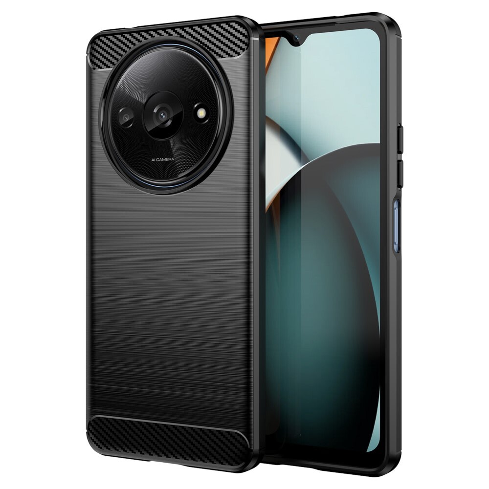 TPU gel maska "Brushed Carbon" za Xiaomi Redmi A3 - crna