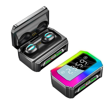 Bluetooth slušalice PlayTime s prikazom sata, RGB LED osvjetljenjem, odličnom baterijom i ugrađenim Power bankom Bluetooth slušalice PlayTime s prikazom sata, RGB LED osvjetljenjem, odličnom baterijom i ugrađenim Power bankom