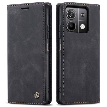 Torbica CaseMe MagFlip za Xiaomi Redmi Note 13 Pro 5G s najvišom razinom zaštite i samostalnim magnetnim zatvaranjem - smooth black