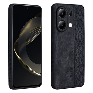 Premium maska Cube Leather za Xiaomi Redmi Note 13 4G sa ugrađenom zaštitom za stražnju kameru - graphite black