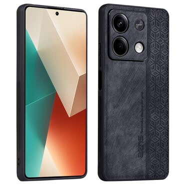 Premium maska Cube Leather za Xiaomi Redmi Note 13 5G sa ugrađenom zaštitom za stražnju kameru - graphite black