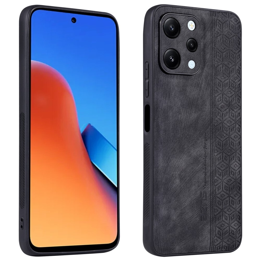 Premium maska Cube Leather za Xiaomi Redmi 12 4G sa ugrađenom zaštitom za stražnju kameru - graphite black