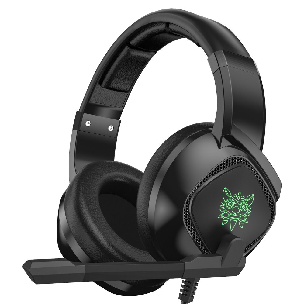 Gaming slušalice ONIKUMA "K19" s udobnim ušnim čepićima, kvalitetnim zvukom, vanjskim mikrofonom i RGB osvjetljenjem - crne