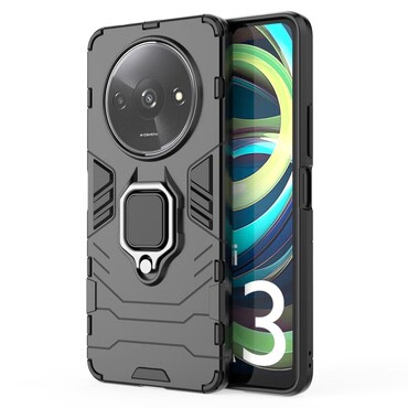 Robusna maska "Impact X Ring" za Xiaomi Redmi A3 - crna
