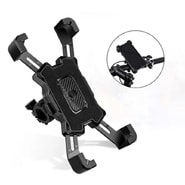 Robusni držač za bicikl, motor ili romobil InstaLock za sve telefone - metal black