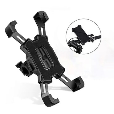 Robusni držač za bicikl, motor ili romobil InstaLock za sve telefone - metal black Robusni držač za bicikl, motor ili romobil InstaLock za sve telefone - metal black