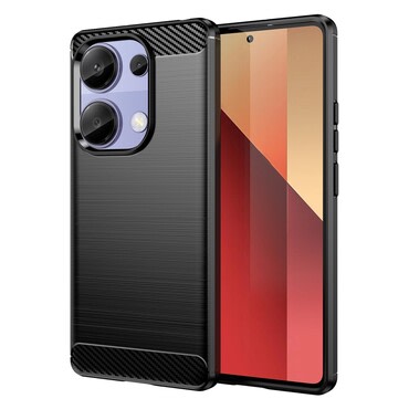 TPU gel maska "Brushed Carbon" za Xiaomi Redmi Note 13 Pro 4G / Poco M6 Pro - crna