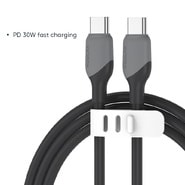 USB-C u USB-C kabel SyncFlow Gen2 s PD 30W potporom - 2 m - liquid black