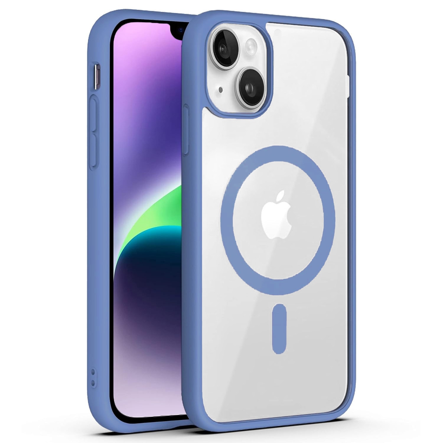 Hibridna maska "PastelMag" s magnetom Magsafe za iPhone 11 - sky blue