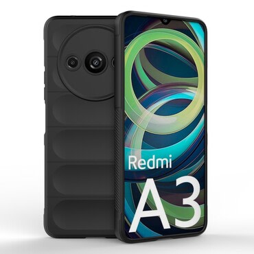 Robusna maska "Waves" za Xiaomi Redmi A3 - crna