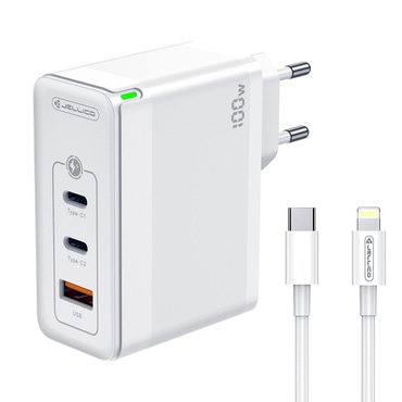 Zidni punjač Triple-GaN 100W - s dva USB-C PD i USB-A QC 3.0 izlazi i s GaN tehnologijom - Više kombinacija! Zidni punjač Triple-GaN 100W - s dva USB-C PD i USB-A QC 3.0 izlazi i s GaN tehnologijom - Više kombinacija!