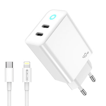 Zidni punjač Ice GaN 40W - s duplim USB-C izlazom, PD brzim punjenjem i GaN tehnologijom - Više kombinacija! Zidni punjač Ice GaN 40W - s duplim USB-C izlazom, PD brzim punjenjem i GaN tehnologijom - Više kombinacija!