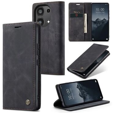 Torbica CaseMe MagFlip za Xiaomi Redmi Note 13 Pro 4G s najvišom razinom zaštite i samostalnim magnetnim zatvaranjem - smooth black