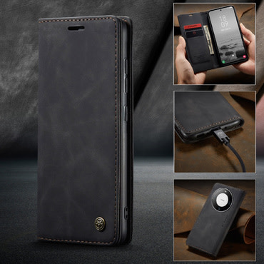Torbica CaseMe MagFlip za Huawei Mate 60 Pro Plus s najvišom razinom zaštite i samostalnim magnetnim zatvaranjem - smooth black